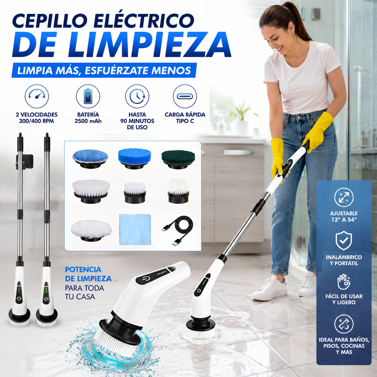 CEPILLO ELECTRICO DE LIMPIEZA