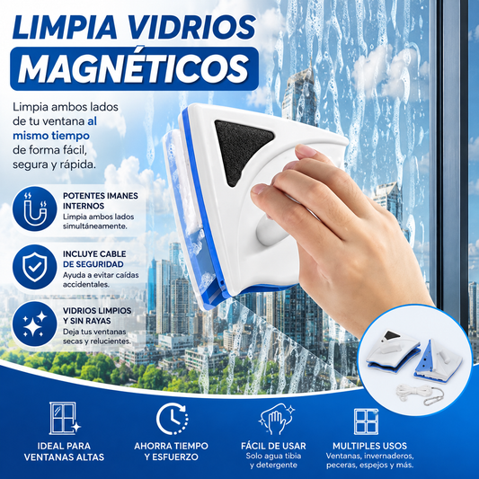 ⭐ LIMPIA VIDRIOS MAGNÉTICOS