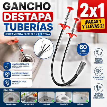 GANCHO DESTAPA TUBERIA 2X1