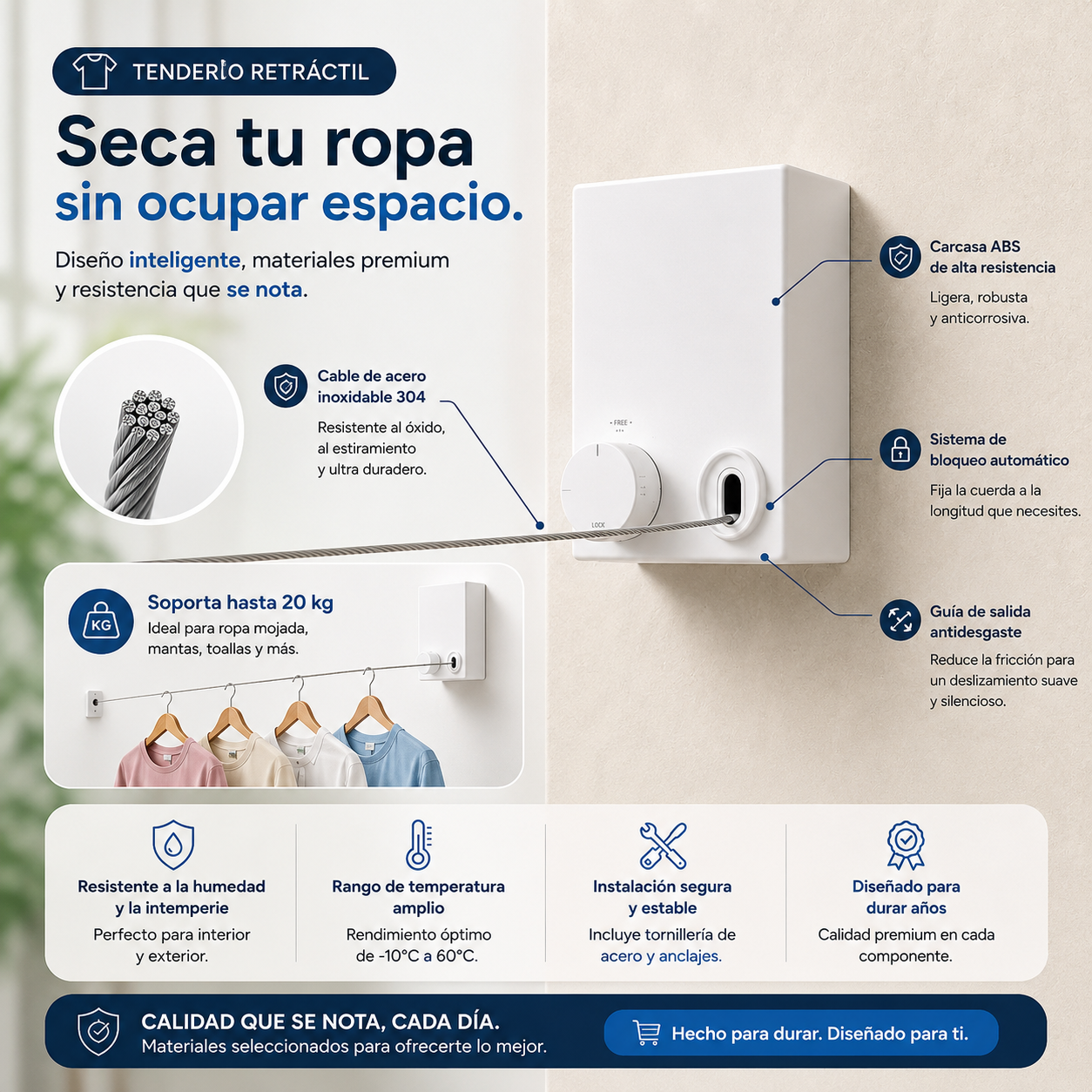 TENDEDERO RETRÁCTIL
