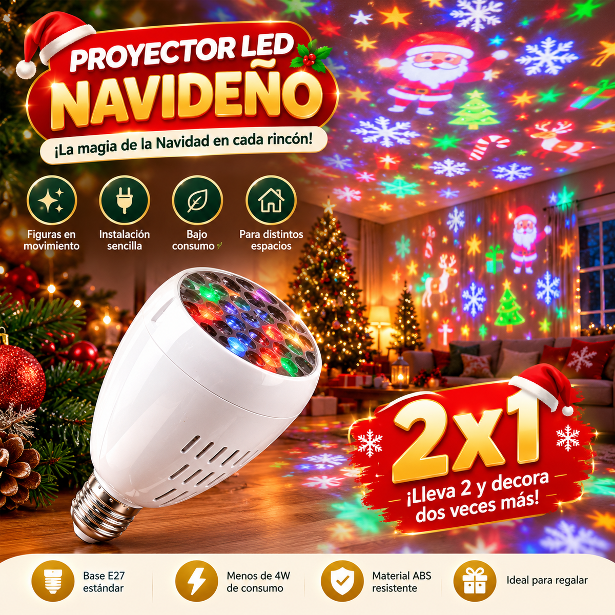 PROYECTOR LED NAVIDEÑO