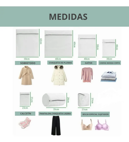 SET 7 BOLSAS PARA LAVADORA